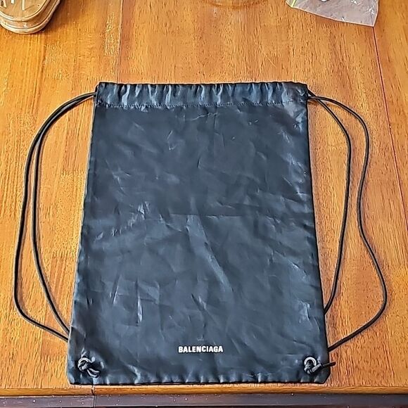 Balenciaga Backpack Black Nylon Drawstring Style - Picture 1 of 5
